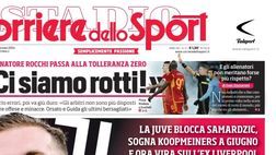 LA PRIMA PAGINA DEL CORRIERE DELLO SPORT: “Napoli, ansia derby. Mazzarri chiede aiuto alla città”