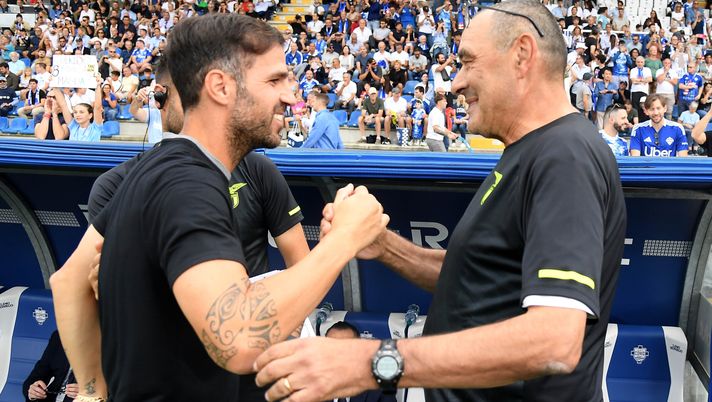 Fabregas e Maurizio Sarri