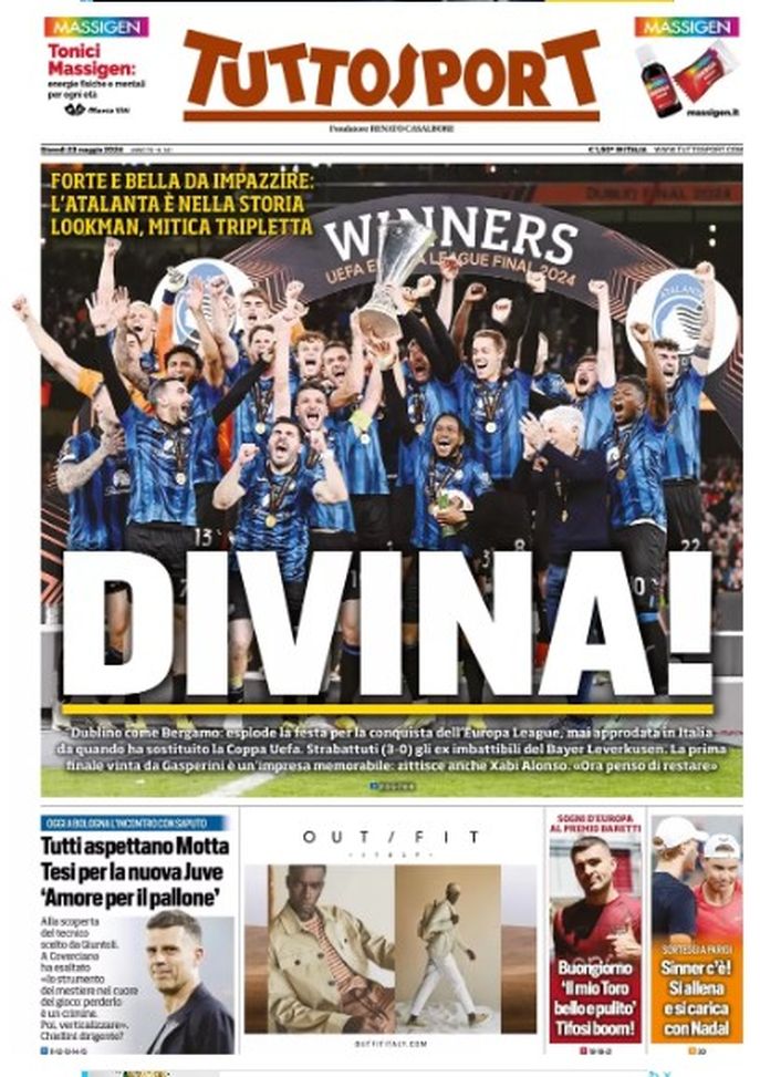 EDICOLA TS – Divina: forte e bella da impazzire, l’Atalanta è nella storia EDICOLA TS – Divina: forte e bella da impazzire, l’Atalanta è nella storia - immagine 1