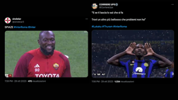 Inter-Roma 1-0, le reazioni social dei tifosi: “Lukaku chi?” | VIDEO