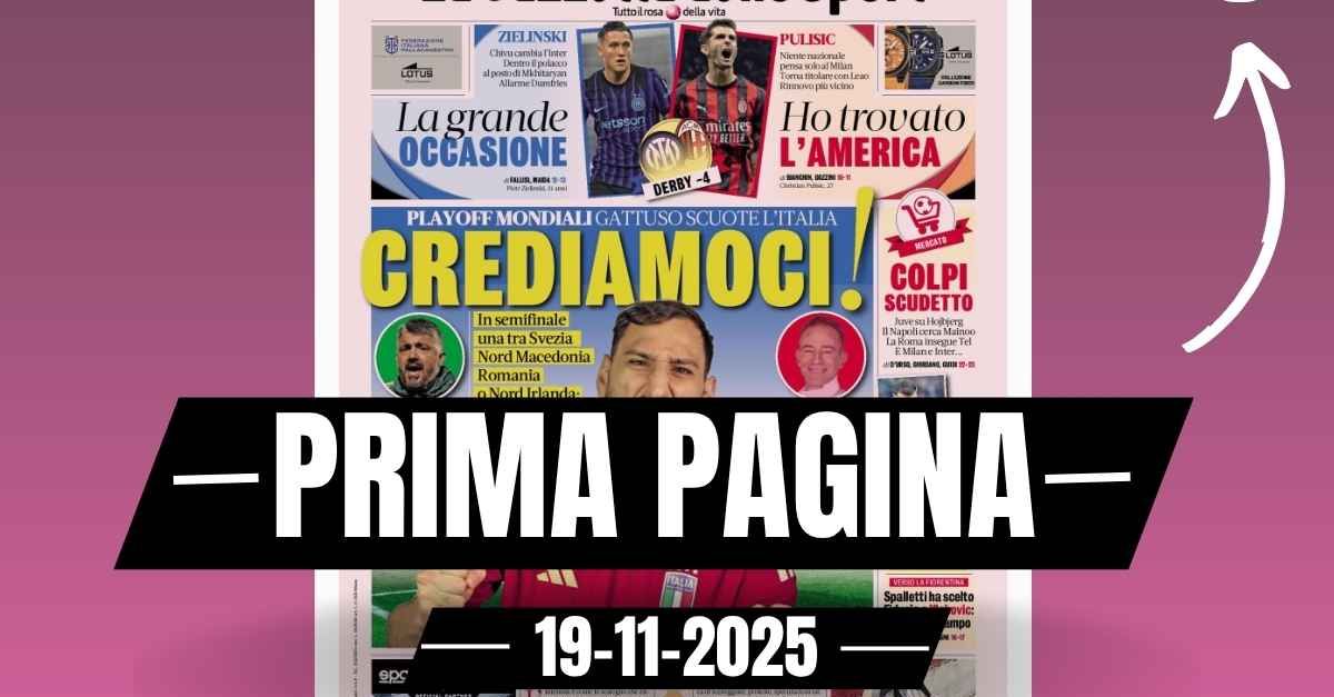 prima pagina gazzetta dello sport zielinski e pulisic protagonisti del derby inter milan da Pianetamilan.it prima pagina gazzetta dello sport zielinski e pulisic protagonisti del derby inter milan