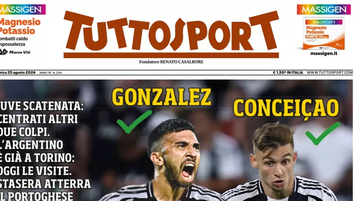 PRIMA PAGINA TUTTOSPORT OGGI: “Darmian fa il Lautaro, Pecchia inguaia Fonseca” - immagine 1