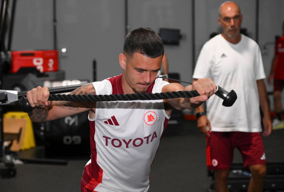Roma, lavoro sul campo e in palestra a Trigoria – FOTO GALLERY - immagine 28