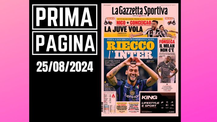 Prima pagina Gazzetta dello Sport: Fonseca il Milan non c'è