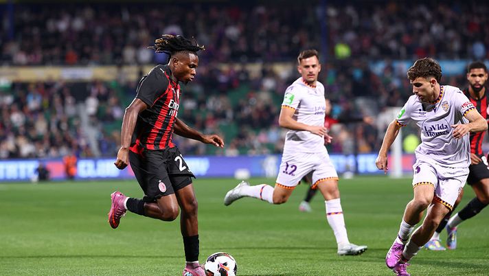 PERTH, AUSTRALIA - JULY 31: Samuel Chukwueze of AC Milan in action during the match between Perth Glory and AC Milan at HBF Park on July 31, 2025 in Perth, Australia. (Photo by Giuseppe Cottini/AC Milan via Getty Images)  samuel-chukwueze-dichiarazioni-parole-interviste-perth-glory-milan-hbf-park-stadium-amichevoli-tournee-asiatica-estiva-news