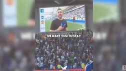 VIDEO / De Zerbi acclamato dai tifosi del Brighton: non riesce a parlare