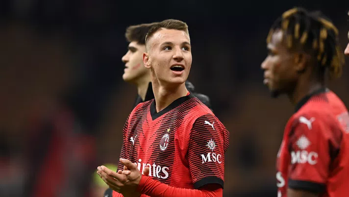 Francesco Camarda AC Milan Milan-Fiorentina 1-0 Serie A 2023-2024