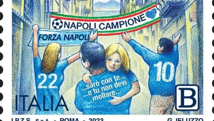 Napoli, un francobollo per celebrare il terzo scudetto - immagine 1