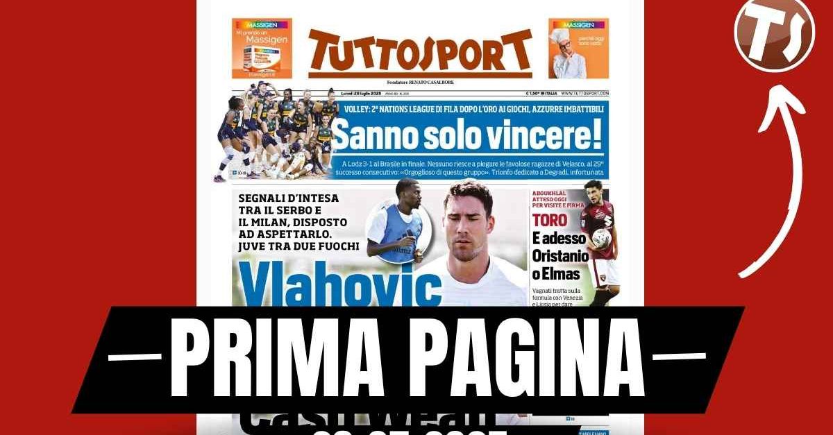 prima pagina tuttosport milan vlahovic per allegri segnali d8217intesa