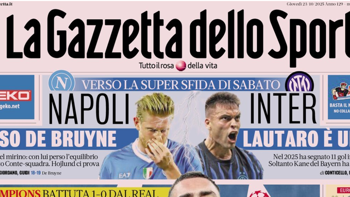 Il Napoli sui media: le prime pagine dei quotidiani di oggi- immagine 1