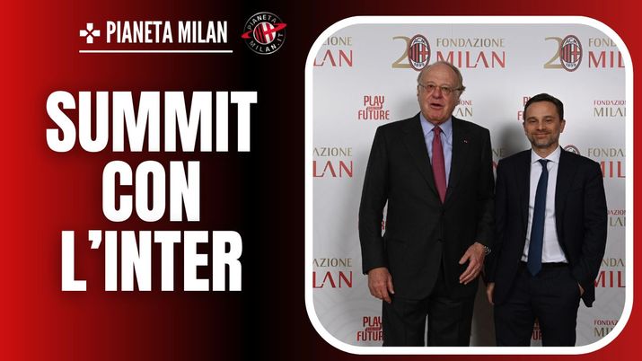 Paolo Scaroni e Giorgio Furlani, presidente e amministratore delegato del Milan, incontro con l'Inter (getty images)
