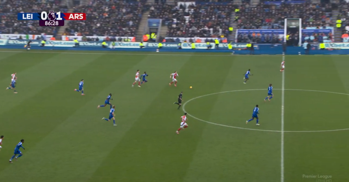 Leicester Arsenal 0 2, Calafiori entra e ispira il raddoppio così | VIDEO