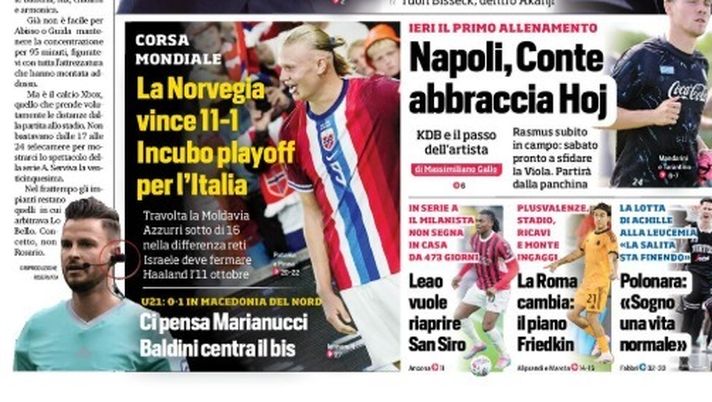 Il Napoli sui media: le prime pagine dei quotidiani di oggi- immagine 1