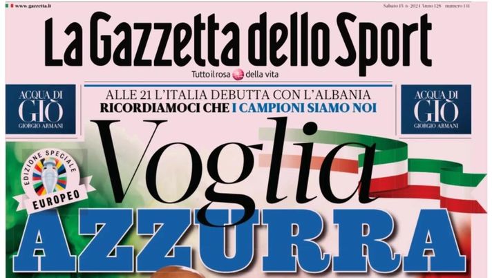 PRIMA PAGINA GAZZETTA DELLO SPORT OGGI: “Inzaghi al rinnovo, ci metto la firma”