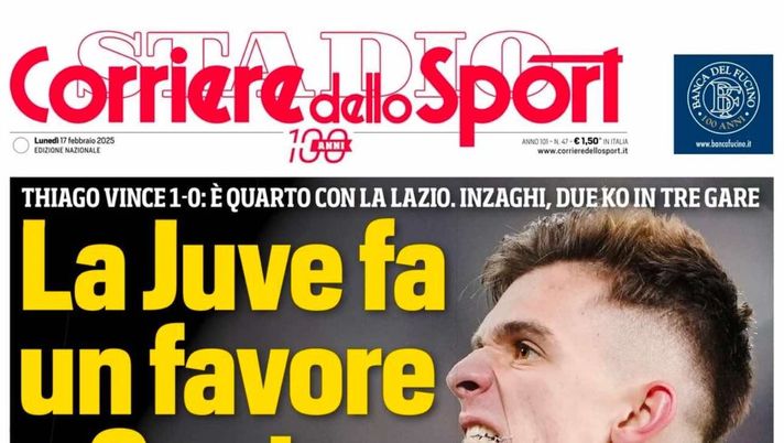 prima pagina corriere dello sport oggi