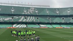 VIDEO VN – La rifinitura del Betis e la vista dello stadio dall’interno