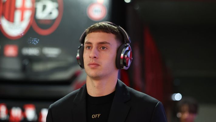 MILAN, ITALY - JANUARY 26: Filippo Terracciano of AC Milan arrives before the Serie A match between AC Milan and Parma at Stadio Giuseppe Meazza on January 26, 2025 in Milan, Italy. (Photo by Claudio Villa/AC Milan via Getty Images) Milan-Parma-Filippo-Terracciano
