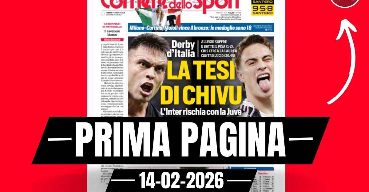 Prima pagina Corriere dello Sport: “Il Milan avanza, ora è a 5” Prima pagina Corriere dello Sport: “Il Milan avanza, ora è a 5”