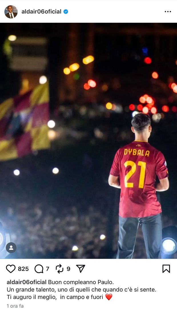 Compleanno Dybala, da Soulé all’ex Matic: gli auguri social alla Joya – FOTO- immagine 4