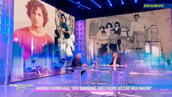 Pomeriggio 5 (Mediaset) Andrea Carnevale: “Mio padre ha ucciso mia madre poi si è tolto la vita. Il calcio mi ha salvato”- immagine 2