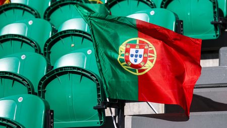 LISBON, PORTUGAL - JUNE 4: Portuguese flag in the stands during International Friendly match between Portugal and Finland at Estadio Jose Alvalade on June 4, 2024 in Lisbon, Portugal. (Photo by Carlos Rodrigues/Getty Images)