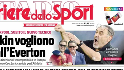 PRIMA PAGINA CORRIERE DELLO SPORT OGGI: “I Friedkin vogliono Sarri all’Everton”