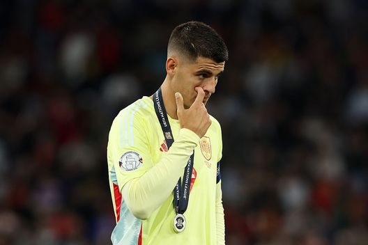 Monaco, Germania - 8 giugno 2025: Alvaro Morata con la medaglia d'argento della Nations League. (Photo by Alexander Hassenstein/Getty Images)