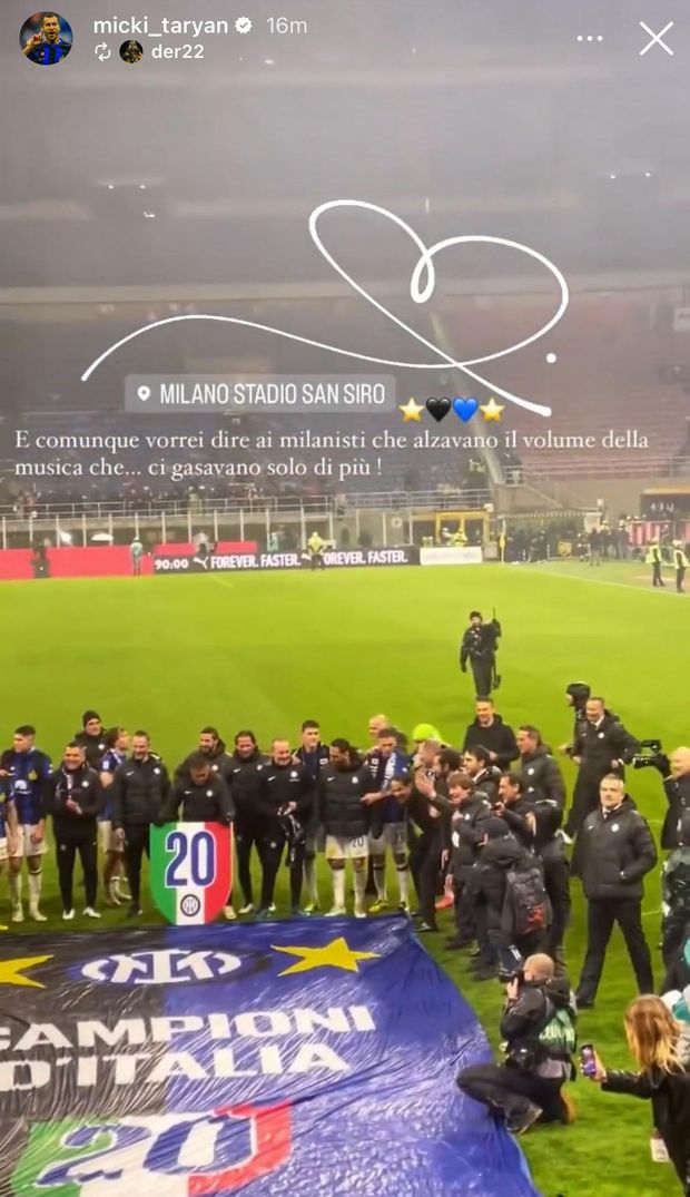 Mkhitaryan, repost beffardo per il Milan: “Più alzavate la musica più ci gasavamo”- immagine 3