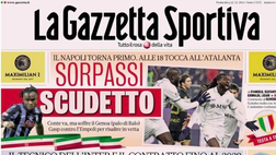 PRIMA PAGINA GAZZETTA DELLO SPORT: “Sorpassi scudetto”
