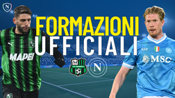 Sassuolo-Napoli, le ufficiali: debutto per De Bruyne e Lucca. La decisione sul portiere