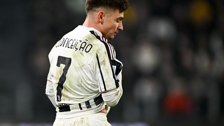 TURIN, ITALY - NOVEMBER 08: Francisco Conceicao of Juventus during the Serie A match between Juventus FC and Torino FC at Juventus Stadium on November 08, 2025 in Turin, Italy. (Photo by Daniele Badolato - Juventus FC/Juventus FC via Getty Images) Juventus, svelato il motivo del gesto furioso di Francisco Conceição - immagine 1