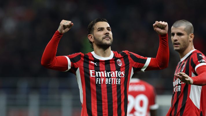 esultanza gol Theo Hernández AC Milan Milan-Lecce 3-0 Serie A 2024-2025