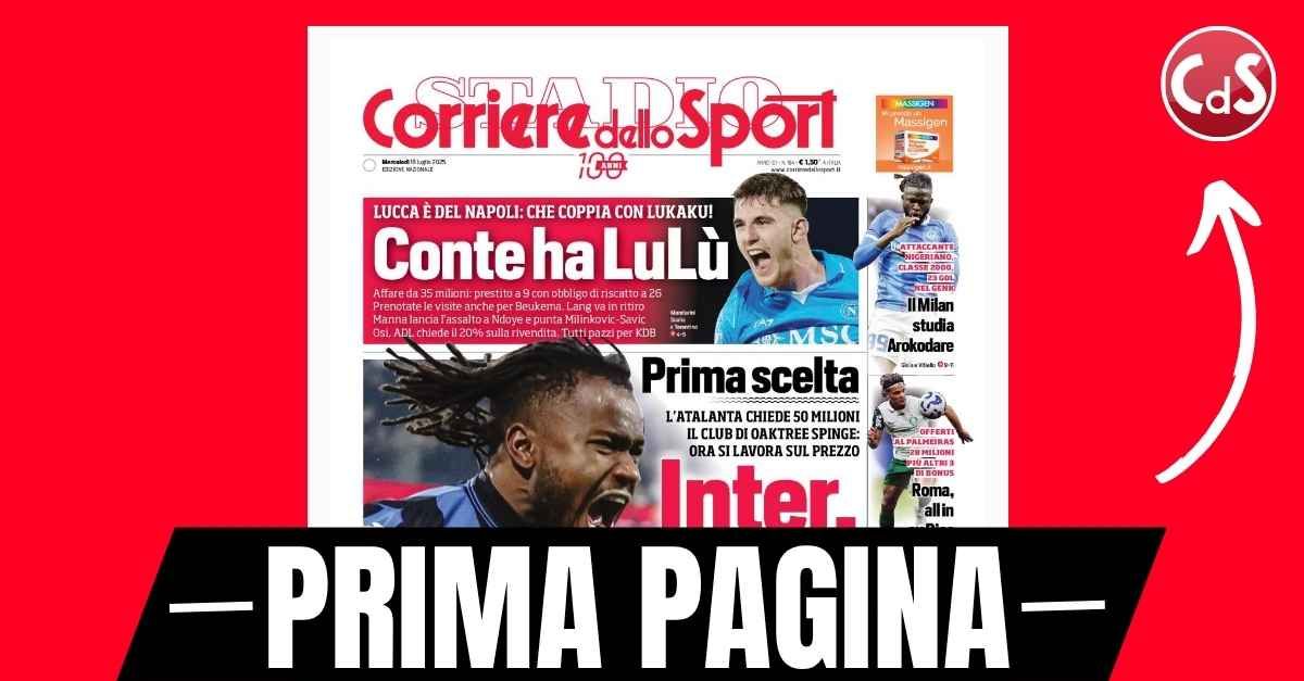 prima pagina corriere dello sport il milan studia arokodare