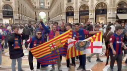 VIDEO FCIN1908 / Inter-Barcellona, tifosi blaugrana in giro per le via di Milano
