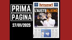 Prima pagina Tuttosport: “Sinner, l’austrAlieno: secondo Slam di fila”