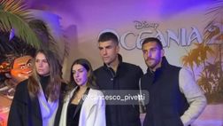 Roma, Mancini e Pellegrini alla prima del cartone Oceania 2