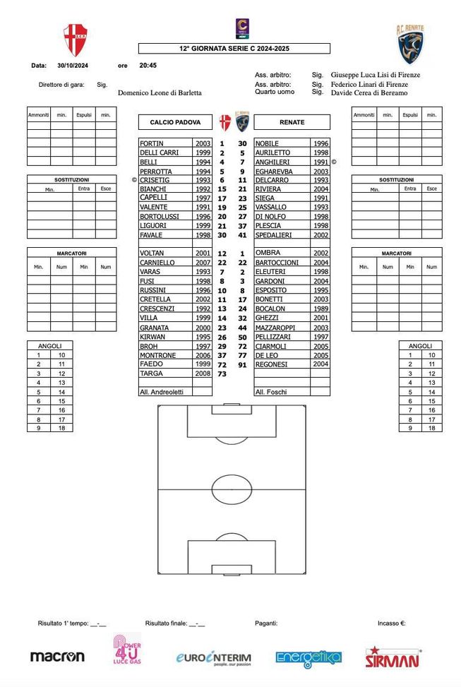 FINALE | PADOVA-RENATE 1-0 (78′ Valente) - immagine 3