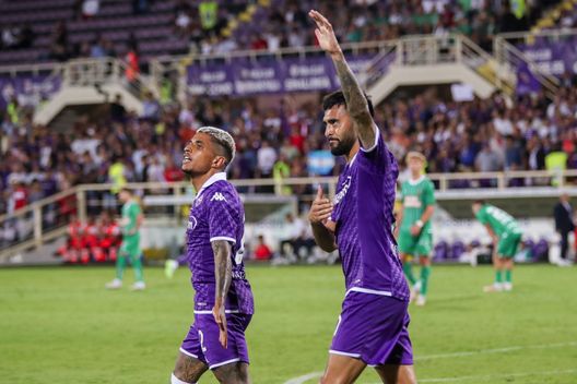 GERMOGLI PH: 31 AGOSTO 2023 FIRENZE STADIO ARTEMIO FRANCHI PLAY OFF UEFA CONFERENCE LEAGUE FIORENTINA VS RAPID VIENNA NELLA ESULTANZA GOL GONZALEZ DODO' QS: “Tanto Nico Gonzalez al Franchi. Ma la Fiorentina sfiora l’infarto”- immagine 2