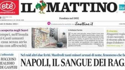 PRIMA PAGINA IL MATTINO OGGI: “MetroNapoli, la corsa scudetto”