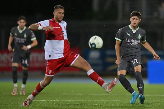 Il Rimini in una partita contro il Milan Futuro (Photo by AC Milan/AC Milan via Getty Images) Vis Pesaro-Rimini, dove vedere la partita in diretta tv e streaming LIVE- immagine 3