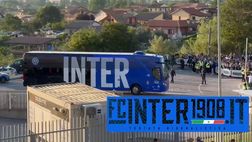 VIDEO FCIN1908 / Frosinone-Inter, l’arrivo del pullman dei nerazzurri allo stadio