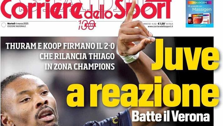 prima pagina corriere dello sport oggi