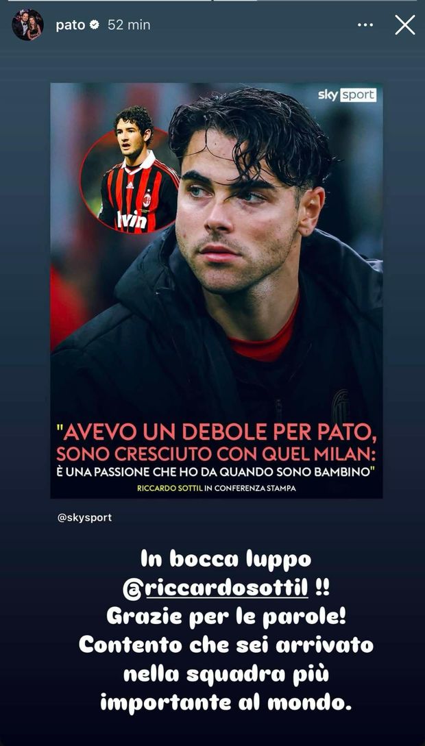 Milan, Sottil chiama e Pato risponde: “Sei nel club più importante al mondo”- immagine 2