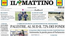 PRIMA PAGINA IL MATTINO OGGI: “Di Lorenzo e Buongiorno: l’oro di Napoli e Nazionale”