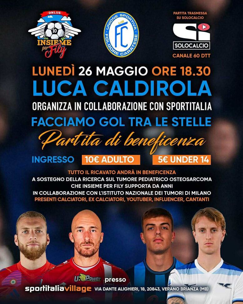 “Facciamo gol tra le stelle”, una notte di beneficenza: ecco tutti gli ospiti - immagine 1