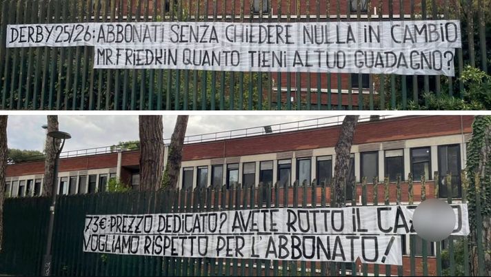 Derby, i tifosi contro il caro biglietti: “Friedkin quanto tieni al tuo guadagno?” - immagine 1