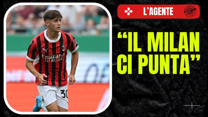 Mattia Liberali, calciatore del Milan, qui in Rapid Vienna-Milan (getty images)