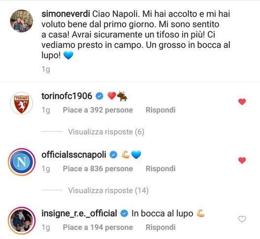 Verdi al Torino, l’affetto dei tifosi del Napoli. E c’è chi non lo avrebbe ceduto- immagine 2