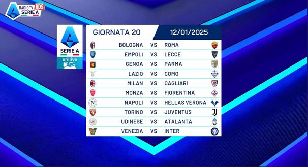 Serie A 24-25, il calendario completo: da Inter-Milan alla Juve, tutte le giornate - immagine 20
