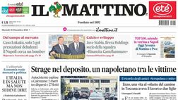 PRIMA PAGINA IL MATTINO OGGI: “Caso Lukaku, solo 5 gol. Prestazioni deludenti, il Napoli cerca un bomber”